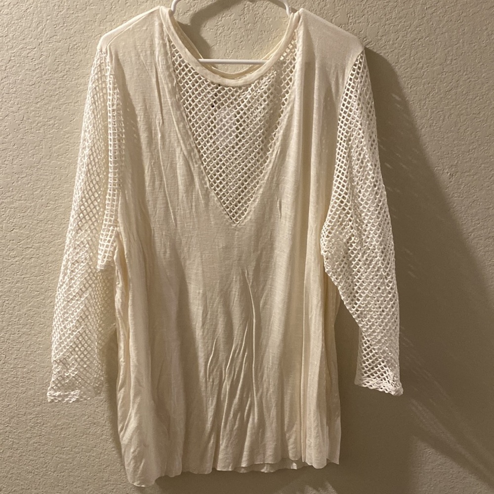 Emma & Sam large top women’s contrast long sleeve shirt